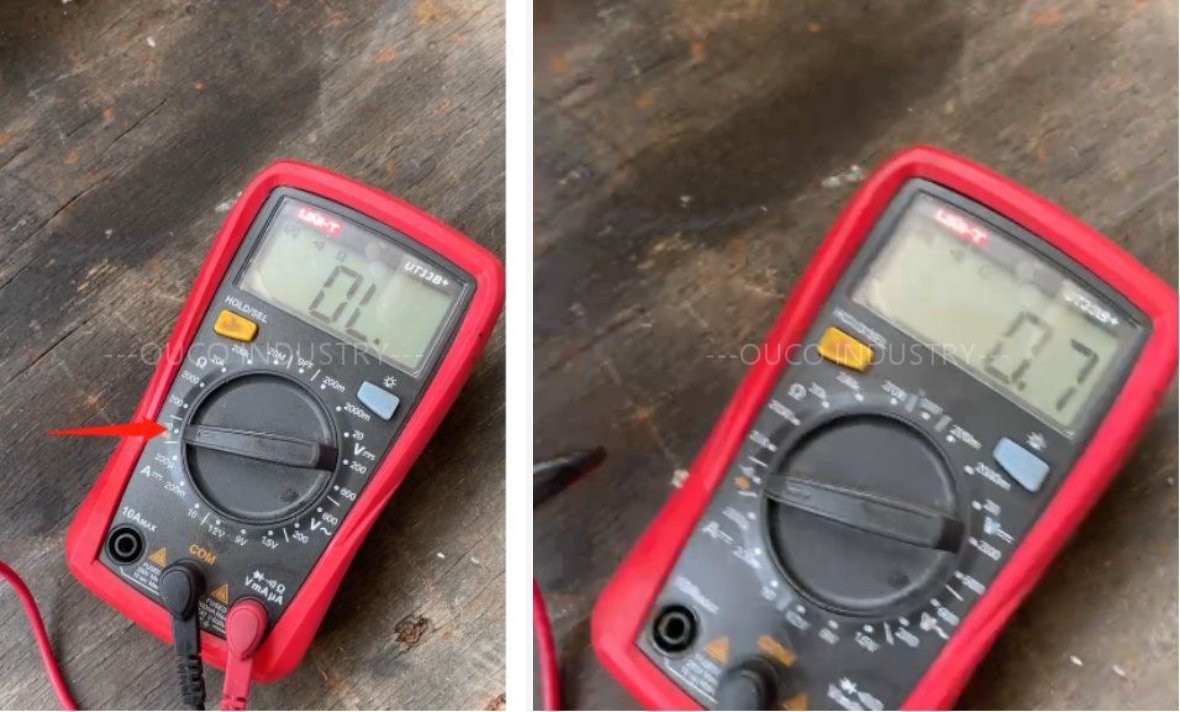 check the multimeter
